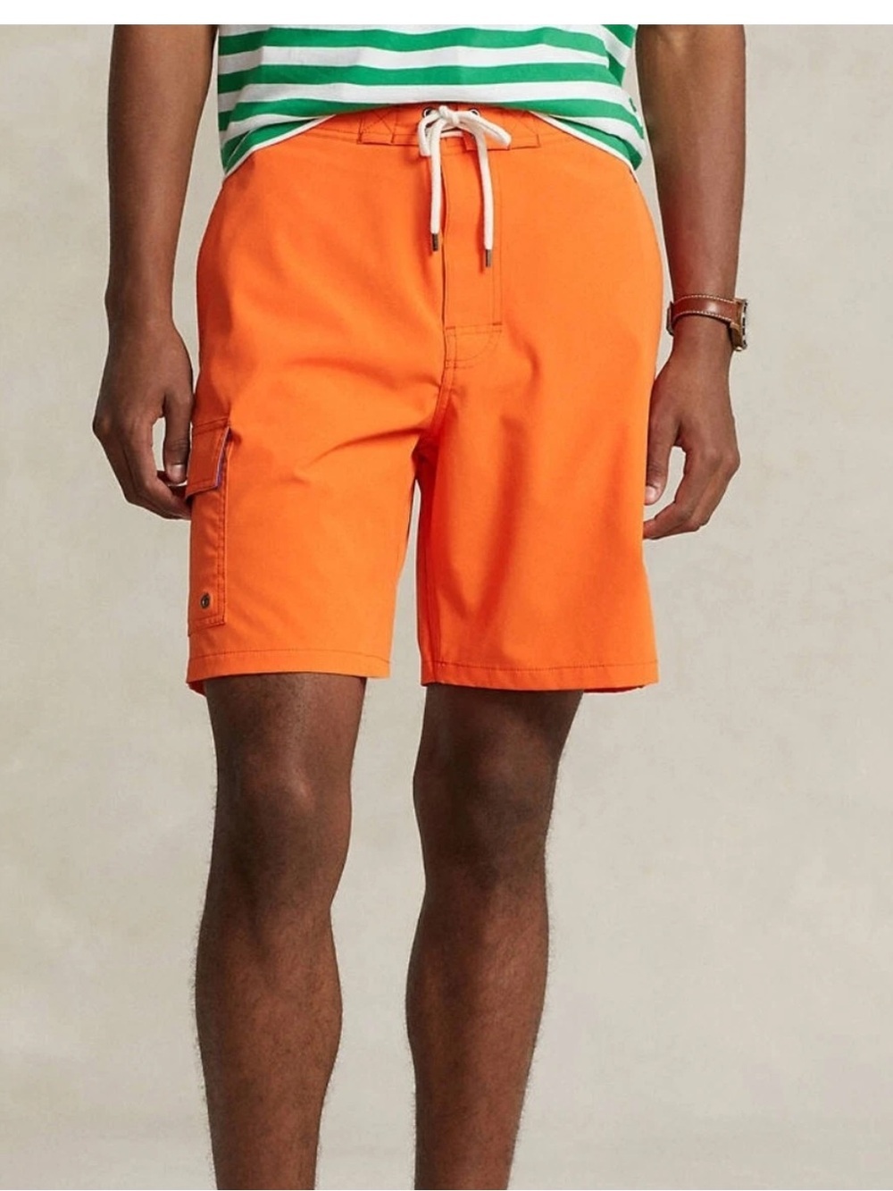 Ralph Lauren Kailua Classic-Fit Swim Trunks Orange size Large